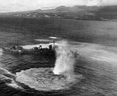 P029447 - Destroyer Mikazuki under attack off Cape Gloucester, 3rd B.G., 5th A.A.F., 28 July, 1943..jpg